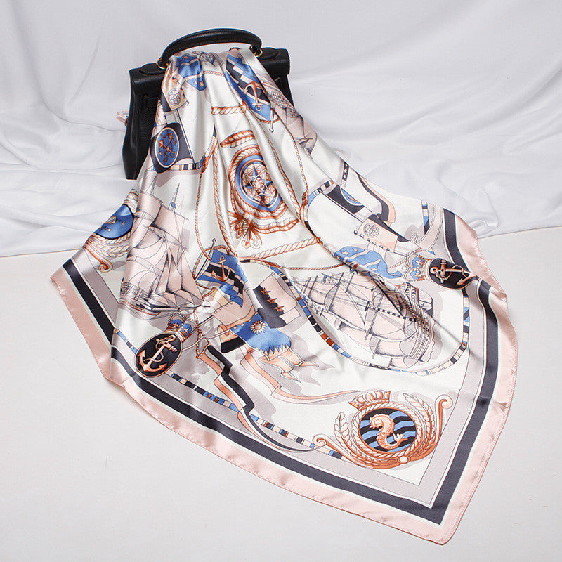 90cm Gift Scarf Printed Satin Scarf