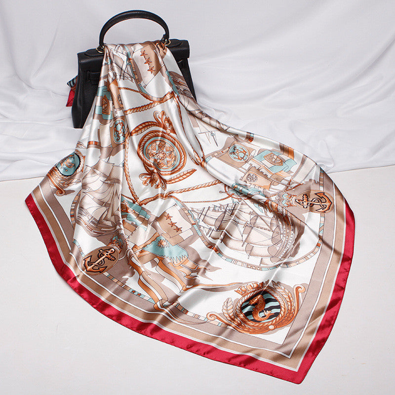 90cm Gift Scarf Printed Satin Scarf