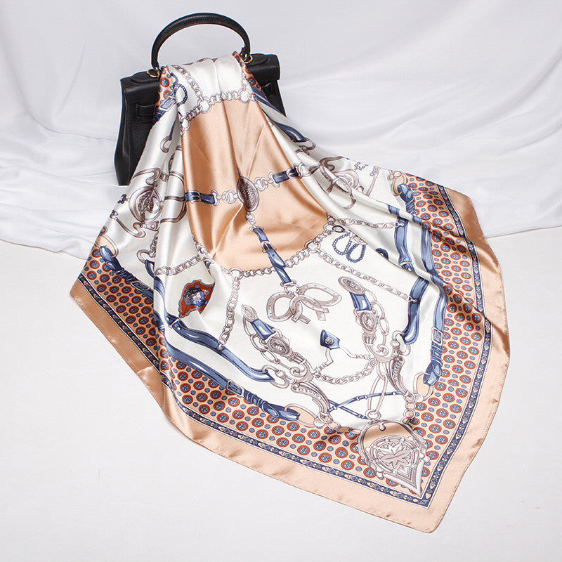 90cm Gift Scarf Printed Satin Scarf