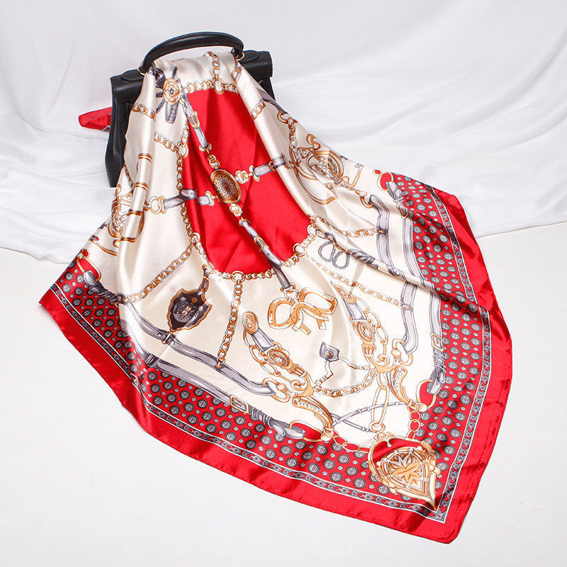 90cm Gift Scarf Printed Satin Scarf