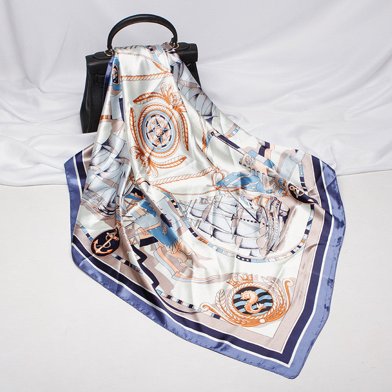 90cm Gift Scarf Printed Satin Scarf