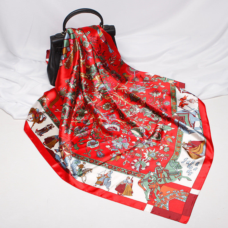90cm Gift Scarf Printed Satin Scarf