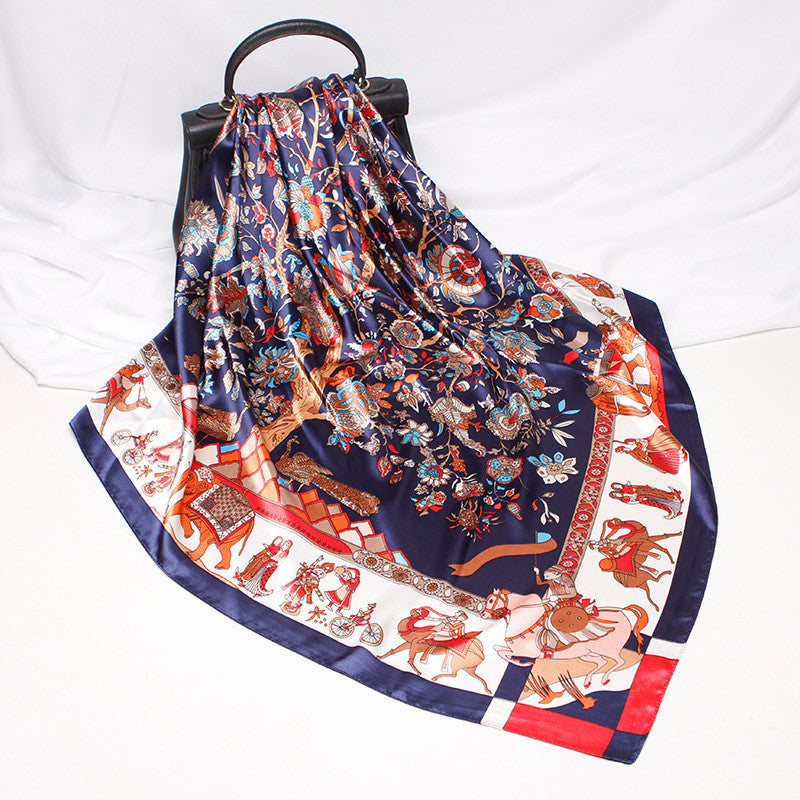 90cm Gift Scarf Printed Satin Scarf