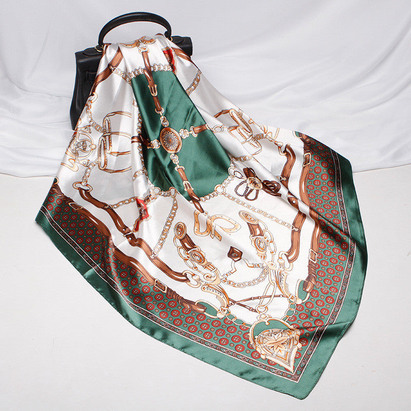 90cm Gift Scarf Printed Satin Scarf