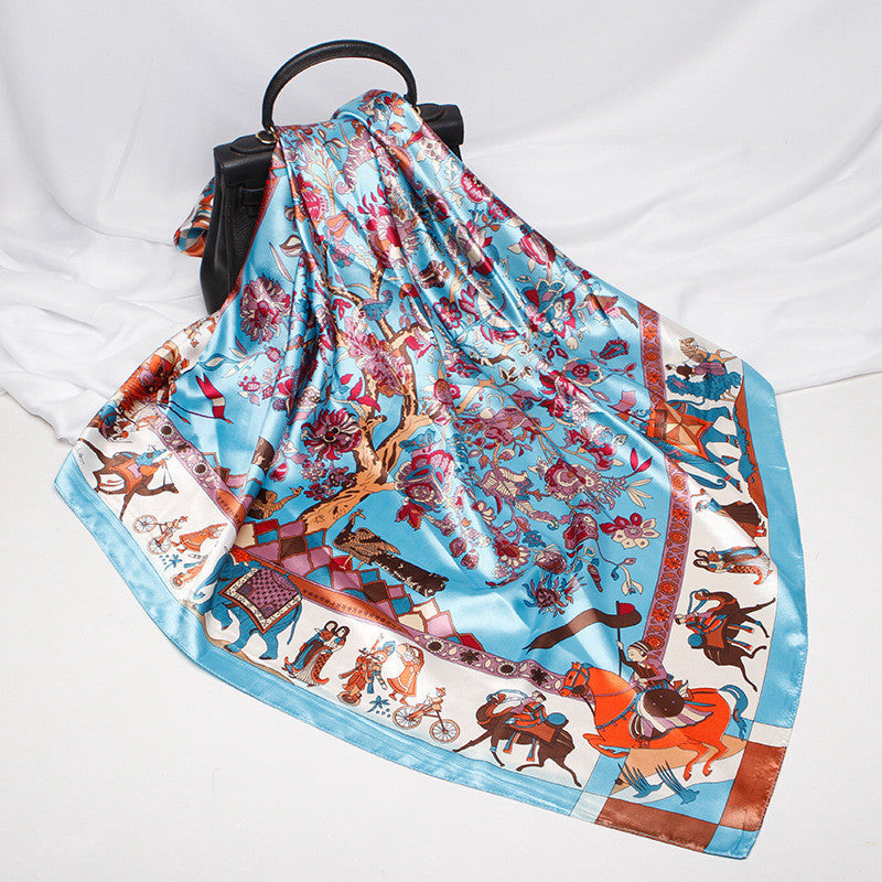 90cm Gift Scarf Printed Satin Scarf