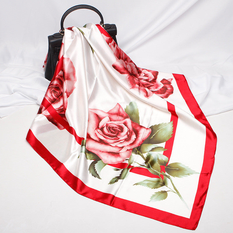90cm Gift Scarf Printed Satin Scarf