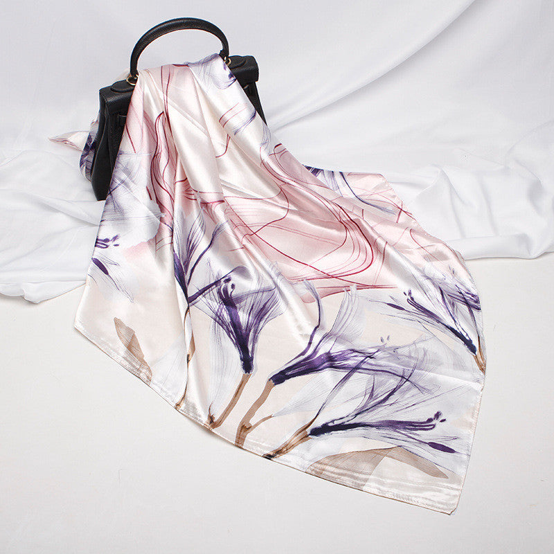 90cm Gift Scarf Printed Satin Scarf