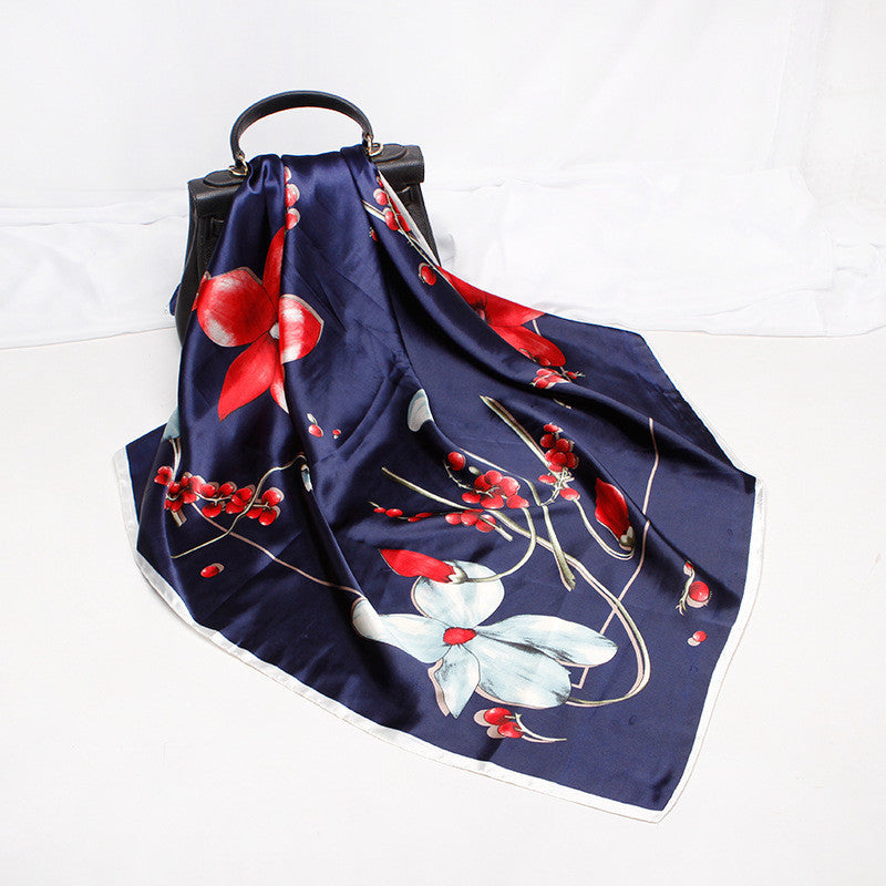 90cm Gift Scarf Printed Satin Scarf
