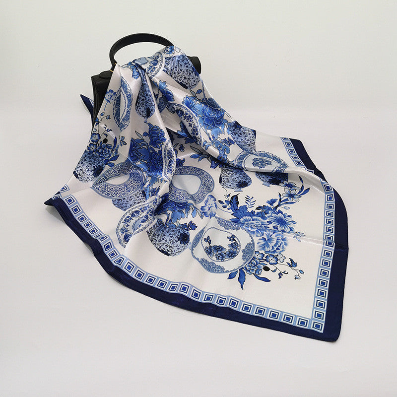 90cm Gift Scarf Printed Satin Scarf