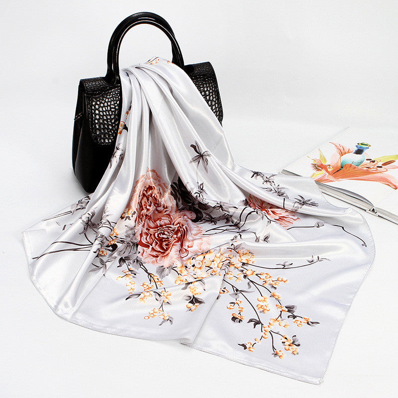 90cm Gift Scarf Printed Satin Scarf
