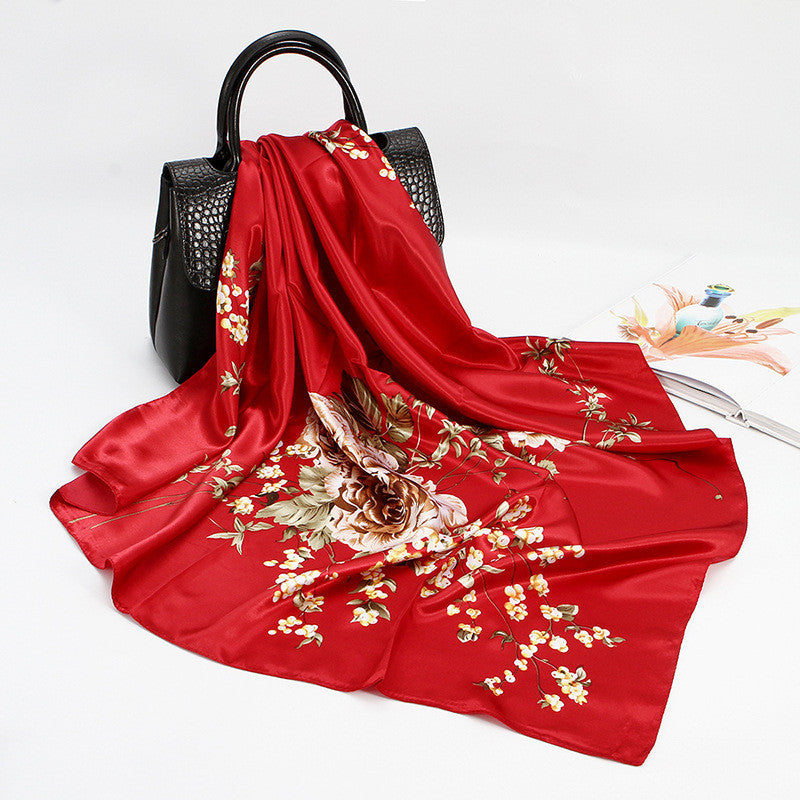 90cm Gift Scarf Printed Satin Scarf