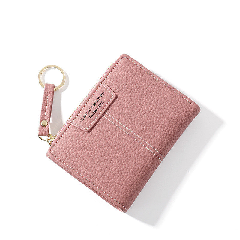 Short Zipper Two-fold Wallet Multifunctional Coin Purse