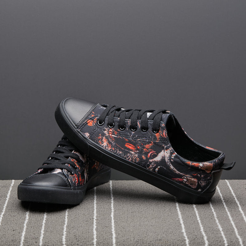 Spring And Autumn New Fashion Lace Up Canvas Shoes Men''s Tiger