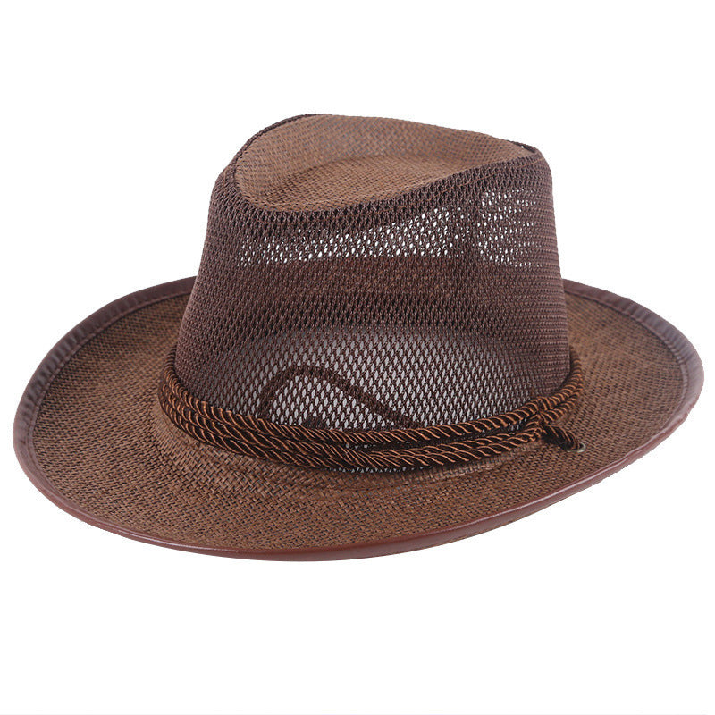 Outdoor Straw Hat Male Summer Seaside Beach Hat Western Cowboy Hat