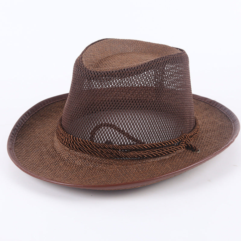 Outdoor Straw Hat Male Summer Seaside Beach Hat Western Cowboy Hat