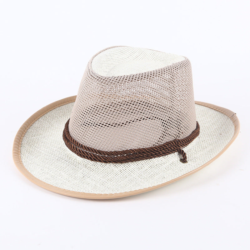 Outdoor Straw Hat Male Summer Seaside Beach Hat Western Cowboy Hat