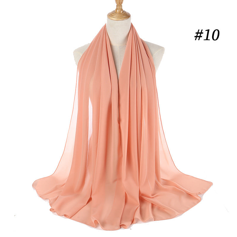 Pearl Chiffon Scarf Malaysia Bubble Chiffon Scarf Foreign Trade Scarf Chiffon Scarf