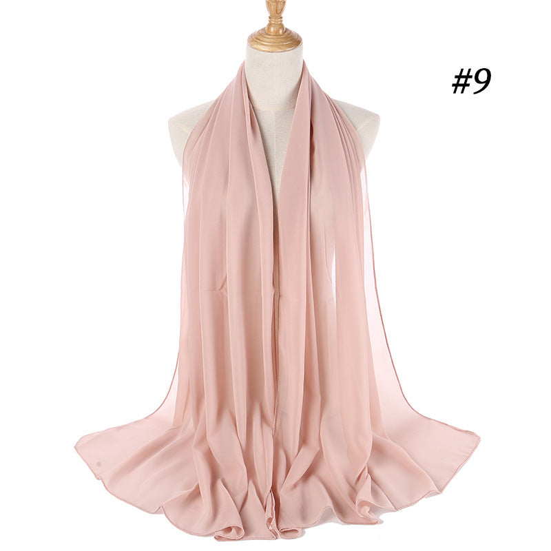 Pearl Chiffon Scarf Malaysia Bubble Chiffon Scarf Foreign Trade Scarf Chiffon Scarf