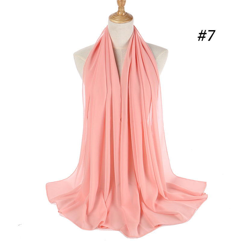 Pearl Chiffon Scarf Malaysia Bubble Chiffon Scarf Foreign Trade Scarf Chiffon Scarf