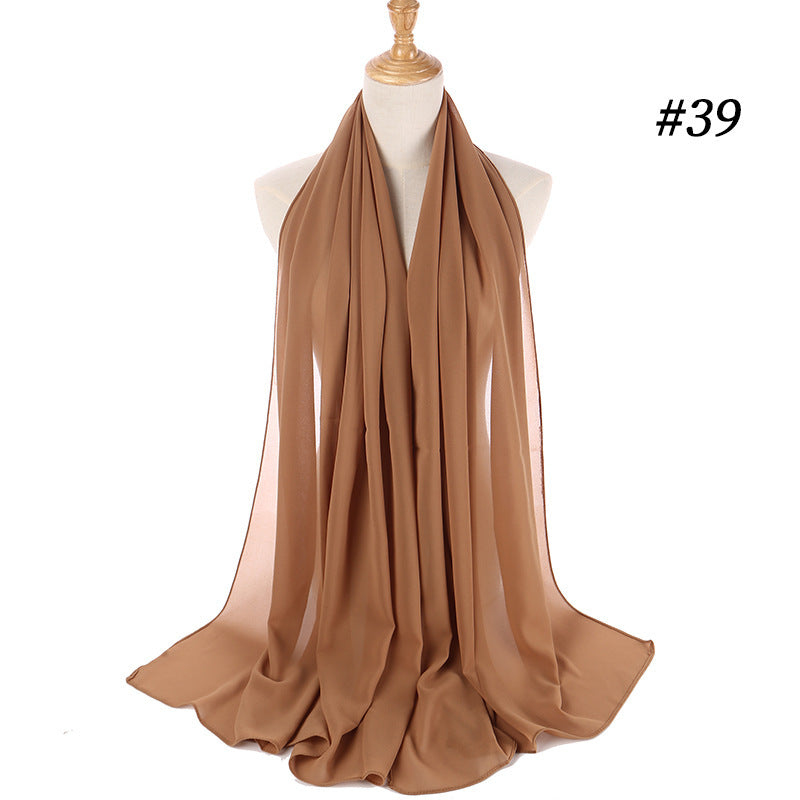 Pearl Chiffon Scarf Malaysia Bubble Chiffon Scarf Foreign Trade Scarf Chiffon Scarf