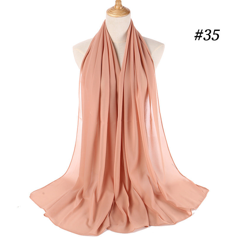 Pearl Chiffon Scarf Malaysia Bubble Chiffon Scarf Foreign Trade Scarf Chiffon Scarf