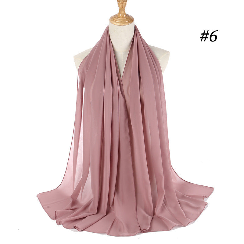 Pearl Chiffon Scarf Malaysia Bubble Chiffon Scarf Foreign Trade Scarf Chiffon Scarf