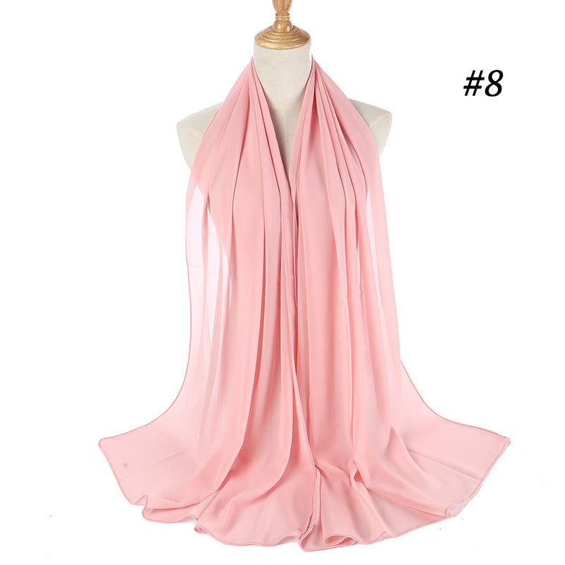 Pearl Chiffon Scarf Malaysia Bubble Chiffon Scarf Foreign Trade Scarf Chiffon Scarf