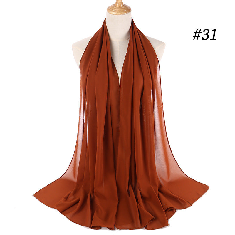 Pearl Chiffon Scarf Malaysia Bubble Chiffon Scarf Foreign Trade Scarf Chiffon Scarf