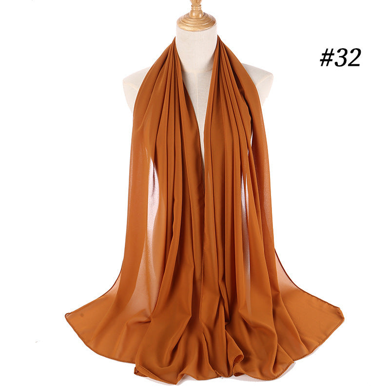 Pearl Chiffon Scarf Malaysia Bubble Chiffon Scarf Foreign Trade Scarf Chiffon Scarf