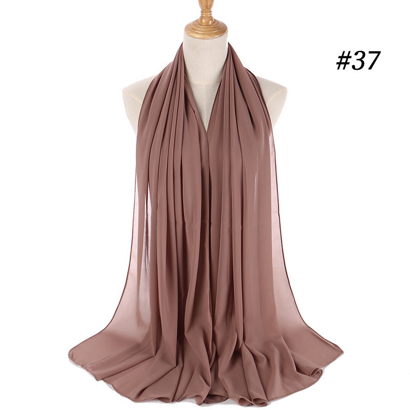 Pearl Chiffon Scarf Malaysia Bubble Chiffon Scarf Foreign Trade Scarf Chiffon Scarf