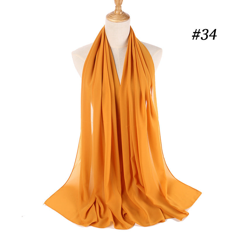 Pearl Chiffon Scarf Malaysia Bubble Chiffon Scarf Foreign Trade Scarf Chiffon Scarf