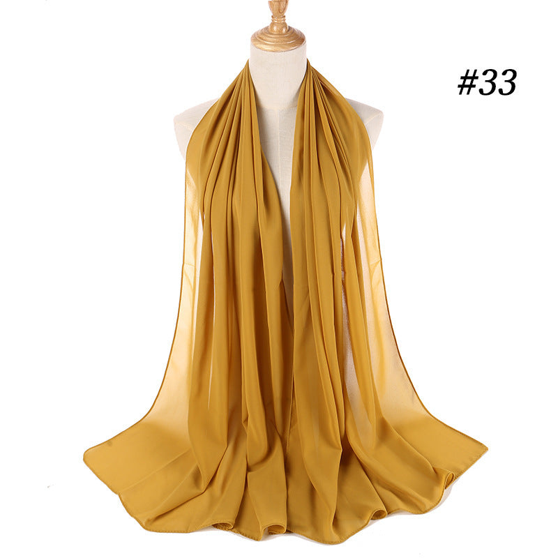 Pearl Chiffon Scarf Malaysia Bubble Chiffon Scarf Foreign Trade Scarf Chiffon Scarf