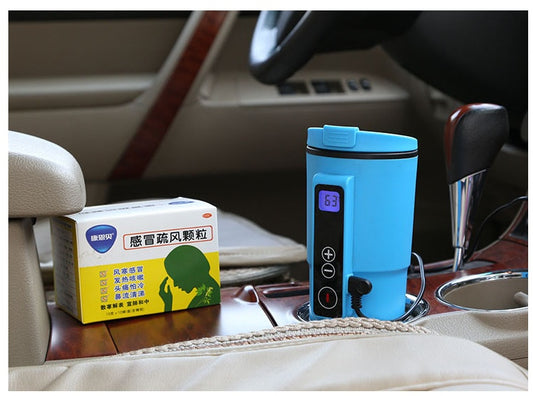 Car electric cup 12V car with water cup kettle kettle 304 stainless steel travel