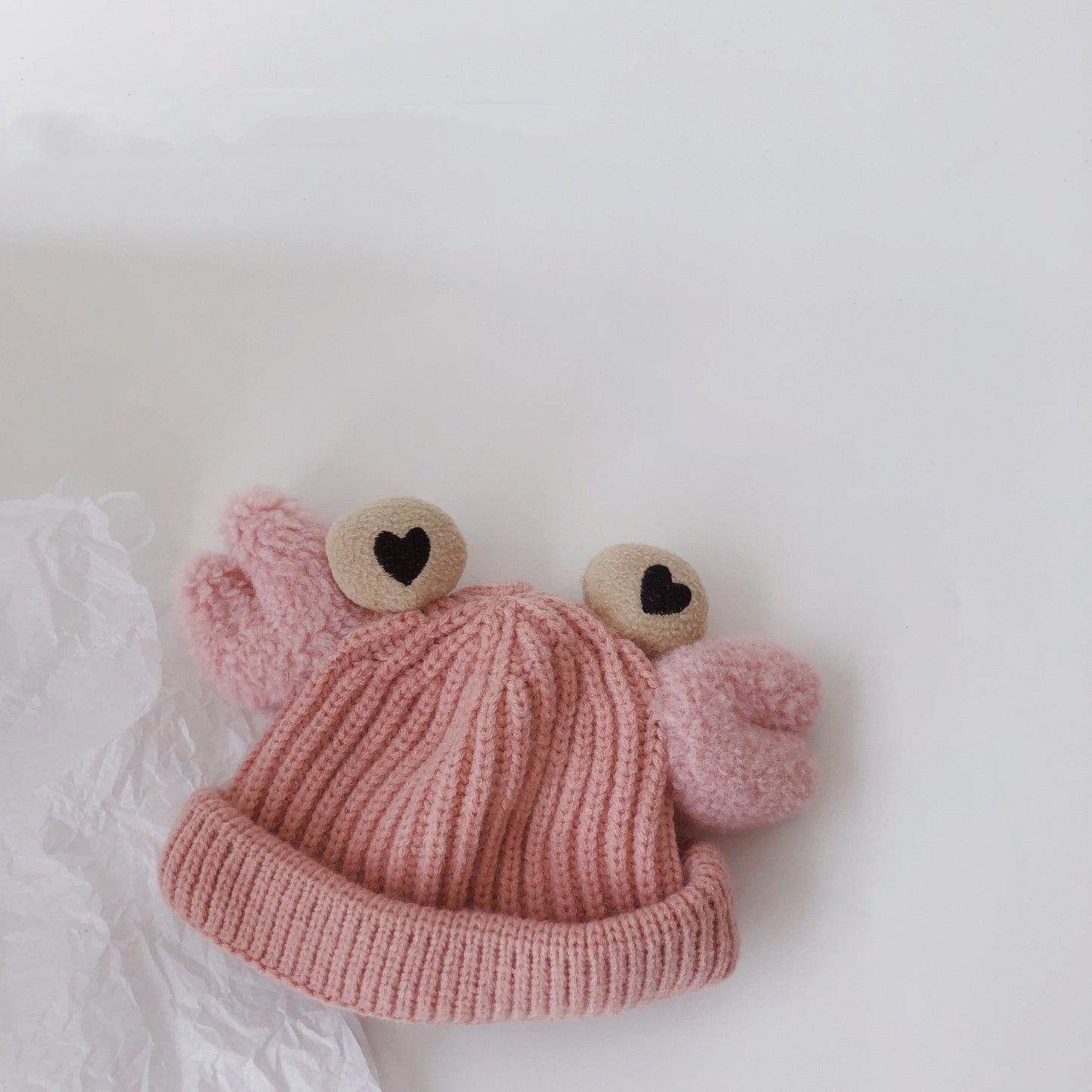 Winter Korean Ins Big Foot Crab Children Warm Knitted Hats