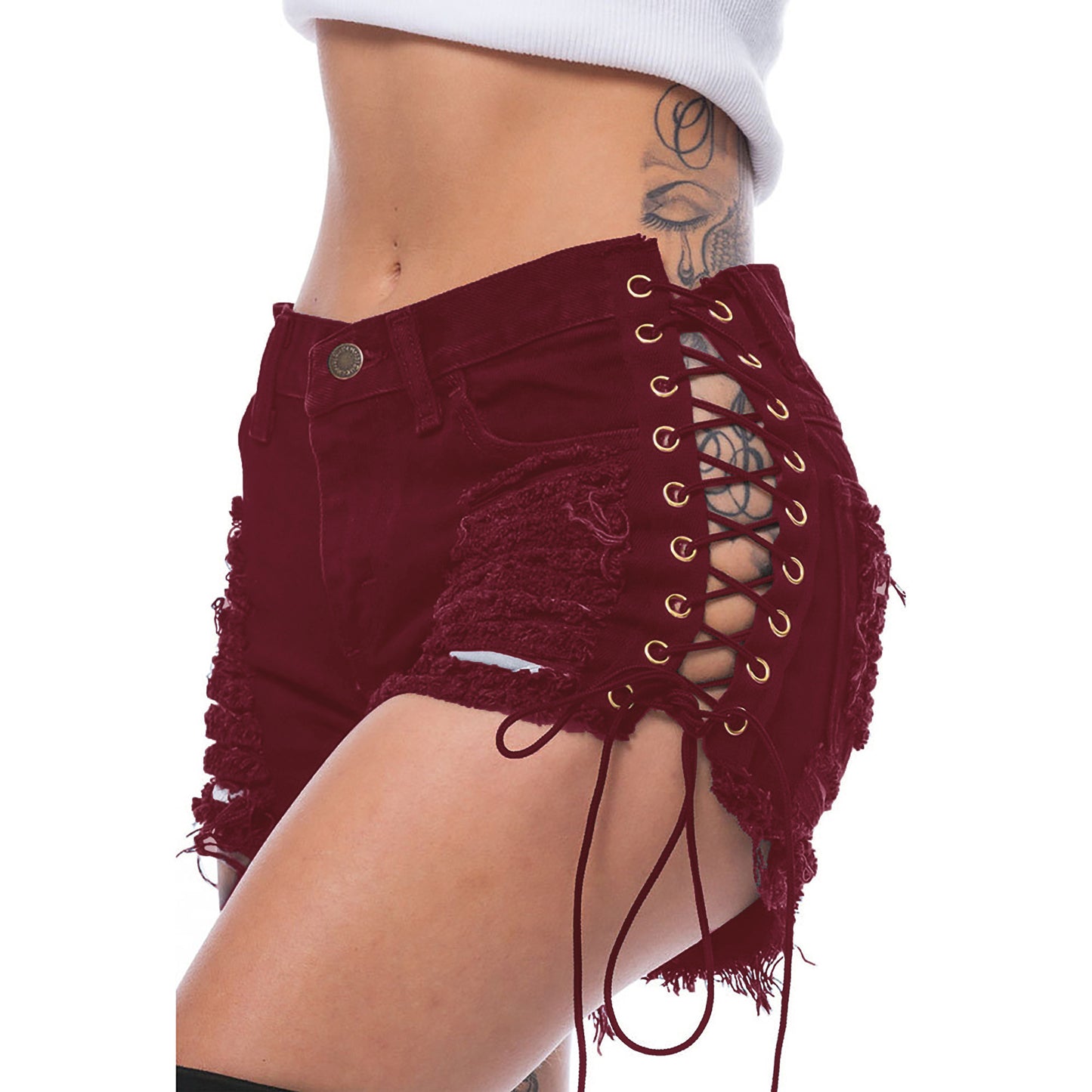 Beggar's Torn Women's Jeans Bandage Nightclub Women's Hot Pants