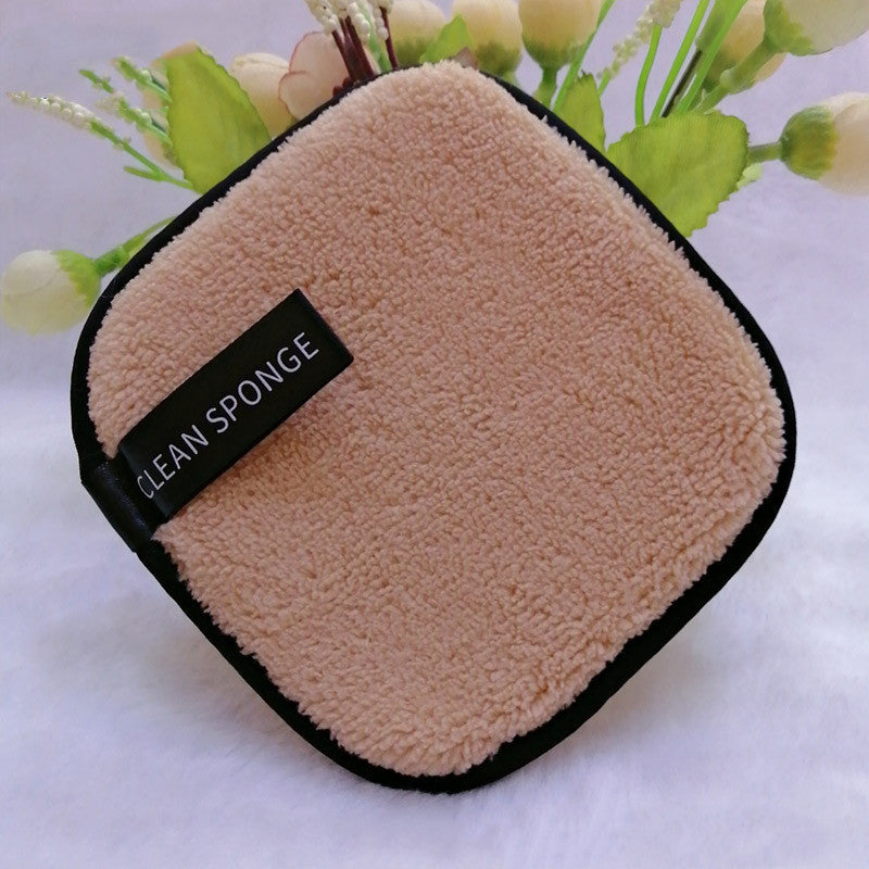 Lazy Makeup Remover Powder Puff Microfiber Sponge Face Wash Beauty Tool Square Short Hair