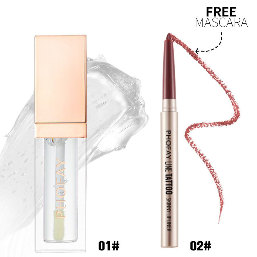 PHOFAY Lipliner And Ultra-Glossy Lip Gloss