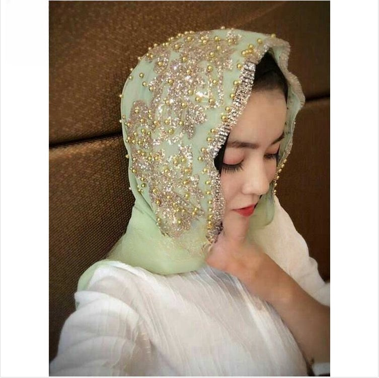 Women's Scarf Pearl Veil Scarf