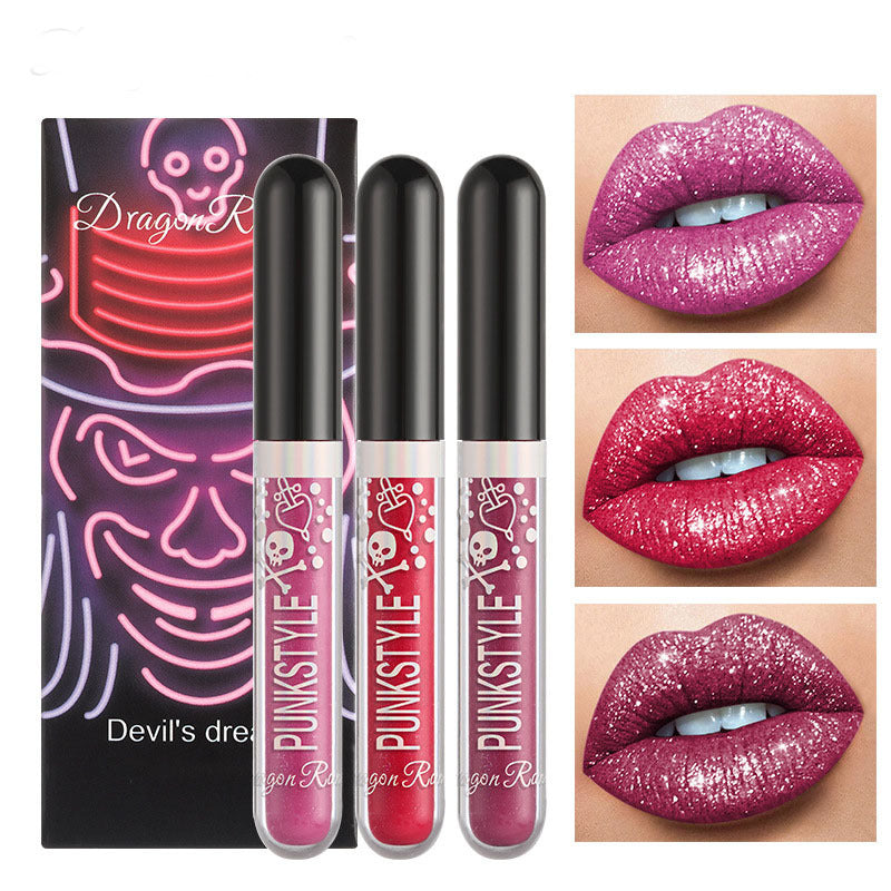 Three Sets Of Halloween Diamond Lip Gloss