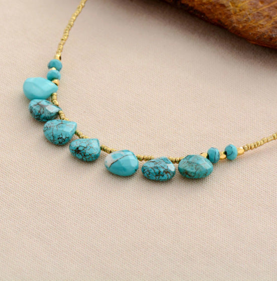 Women's Necklace Turquoise Beads Fashion