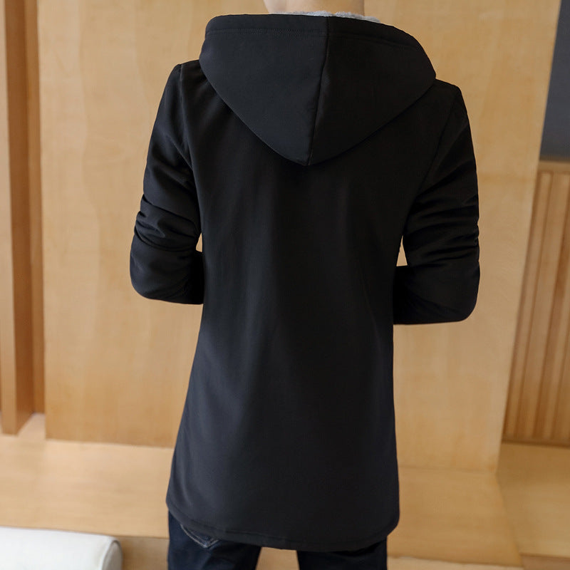 Loose hooded cotton jacket men