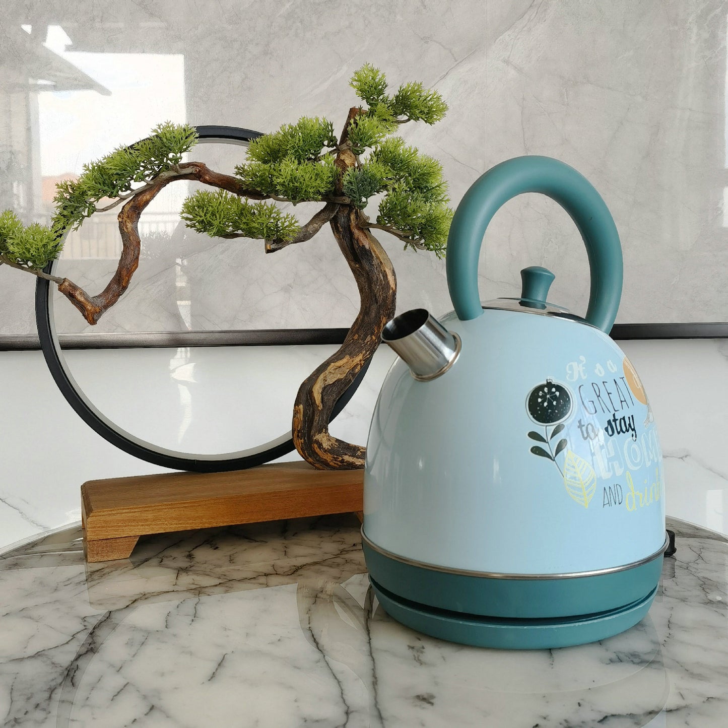 Painted Paint Vintage Electric Kettle Electric Tea Burning Stainless Steel Home Appliance