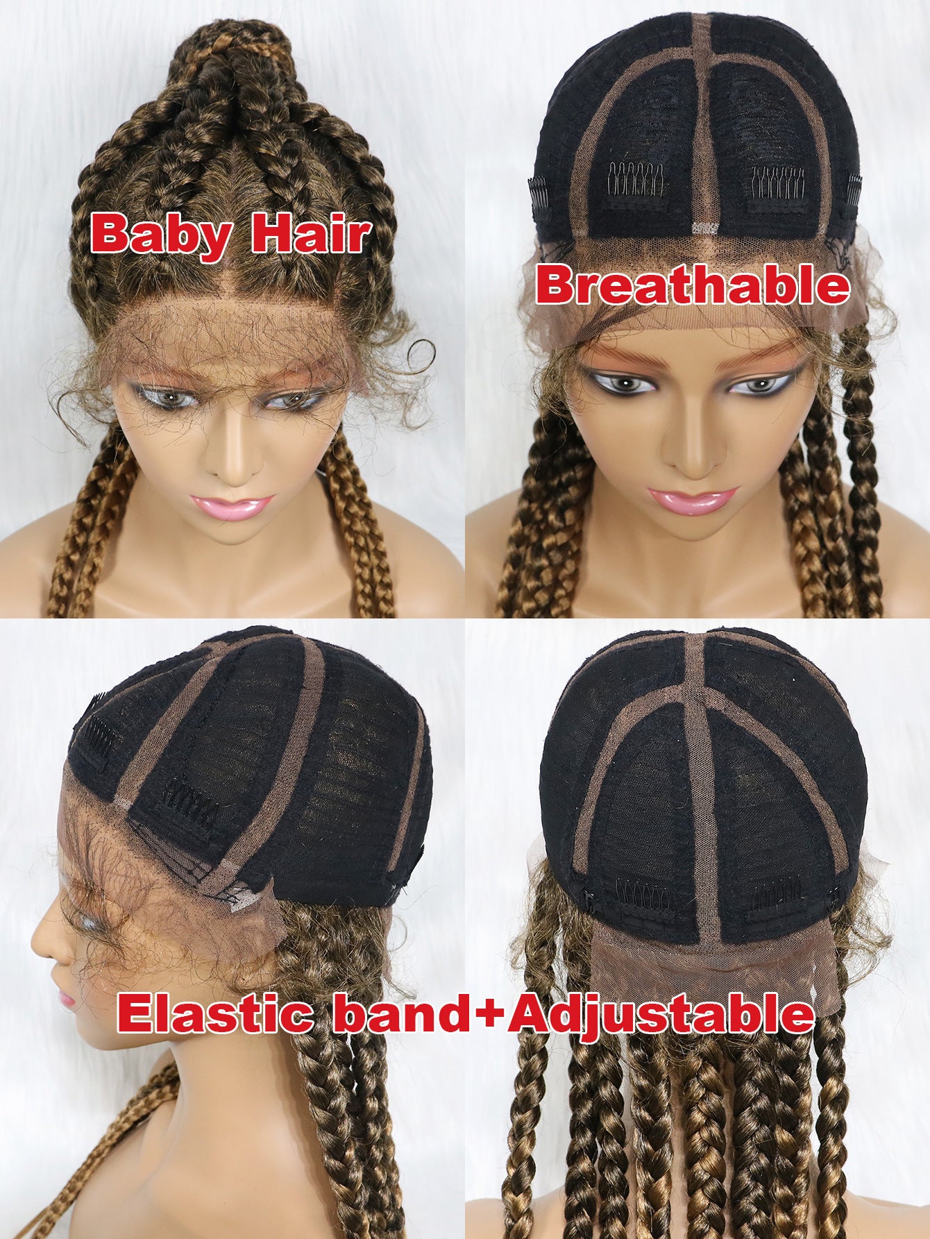 Braided Lace Front Synthetic Wig Braids African Braiding Hair