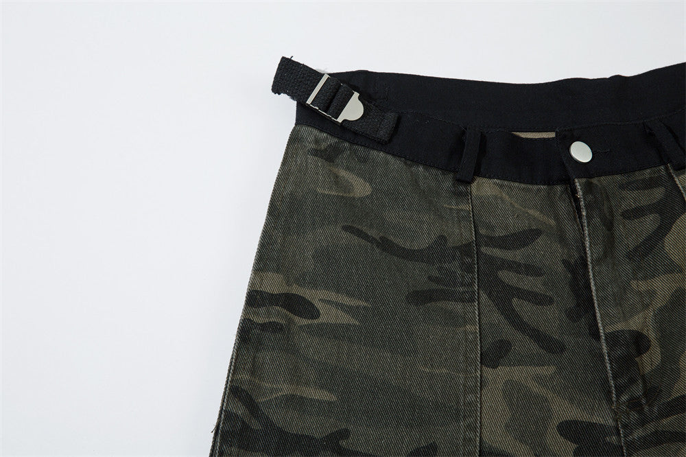 Heavy Industry Camouflage Workwear Men Trousers Stitching