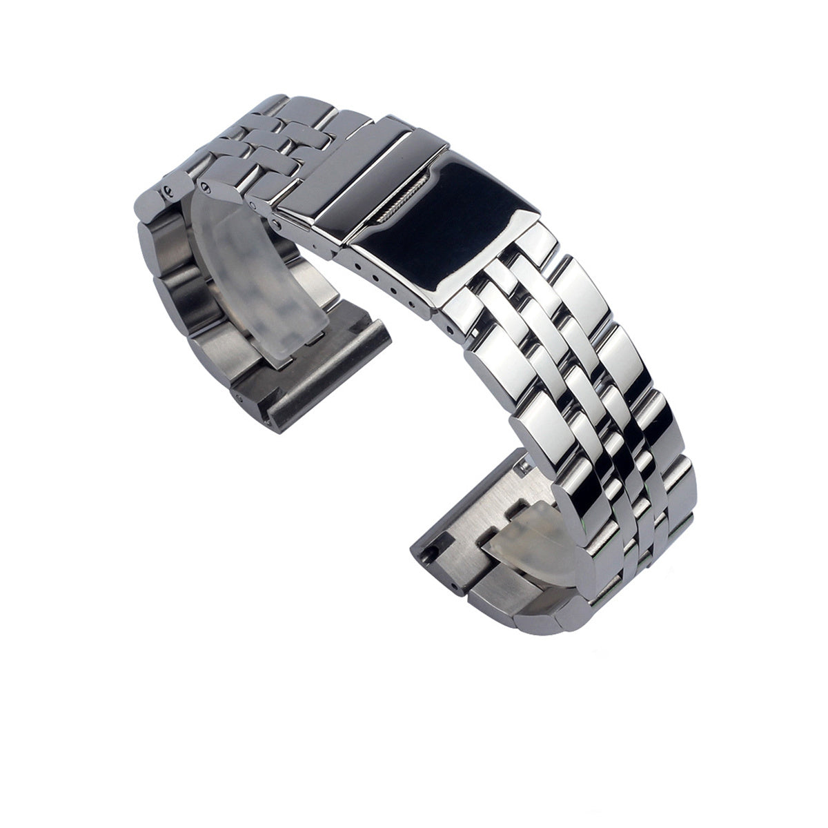 Men's Solid Stainless Steel Metal Strap 22MM