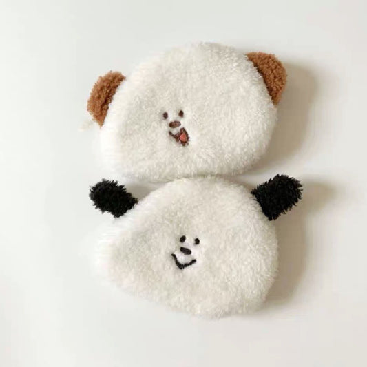 Portable Plush Puppy Cute Coin Purse Document Bag