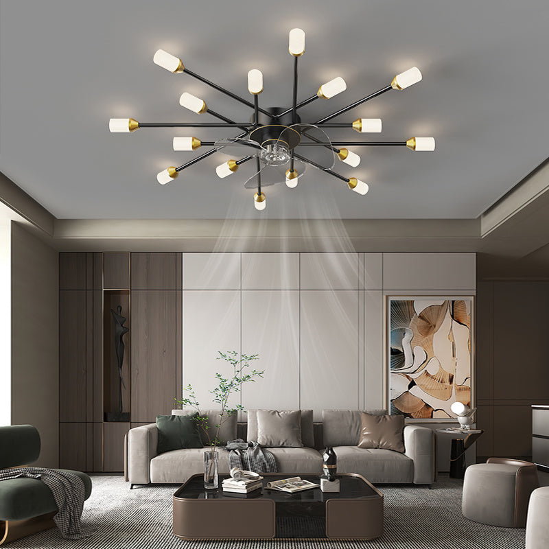 Modern And Minimalist Creative Nordic Living Room Fan Lights