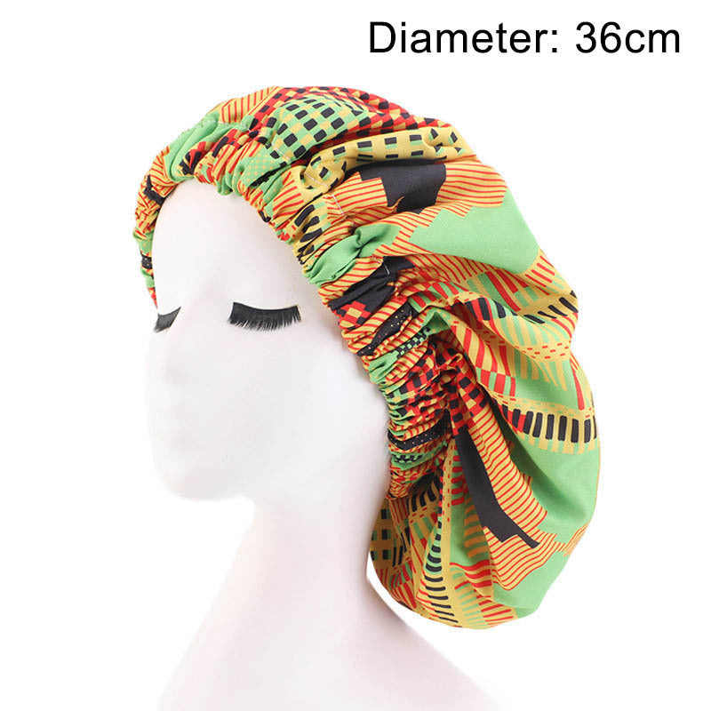 Oversized African Print Double Sleeping Hat