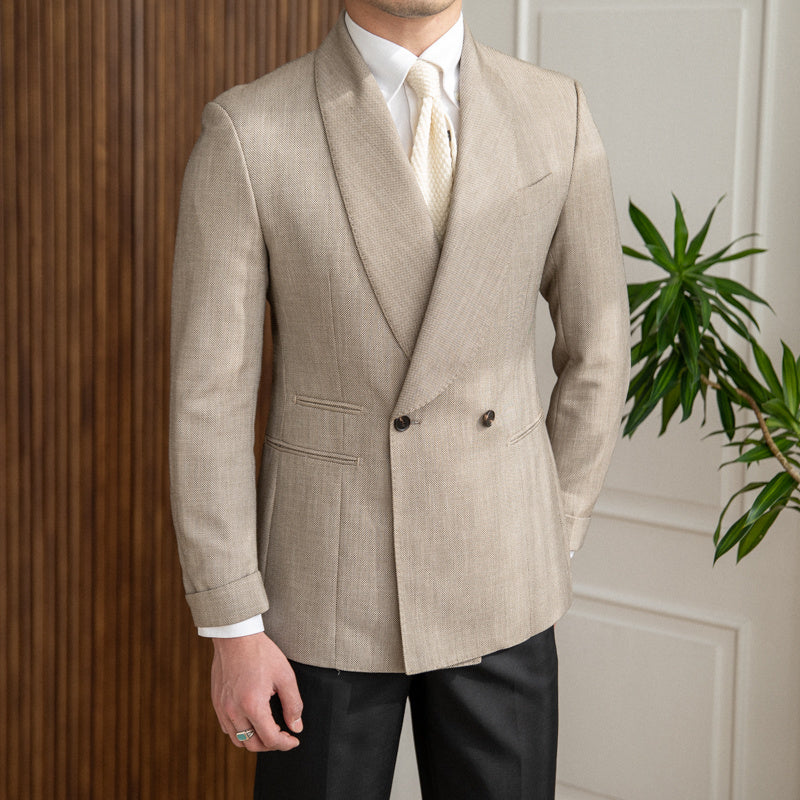 Double-breasted Tuxedo Suit Jacket For Men