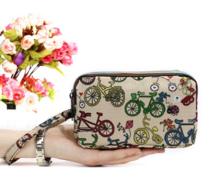 New portable female hand grasping bag three-layer zipper bag autumn long large screen mobile phone key ladies coin purse